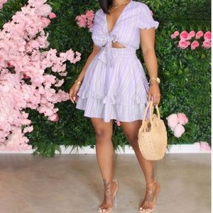 Slim Fit Striped Hem Dress